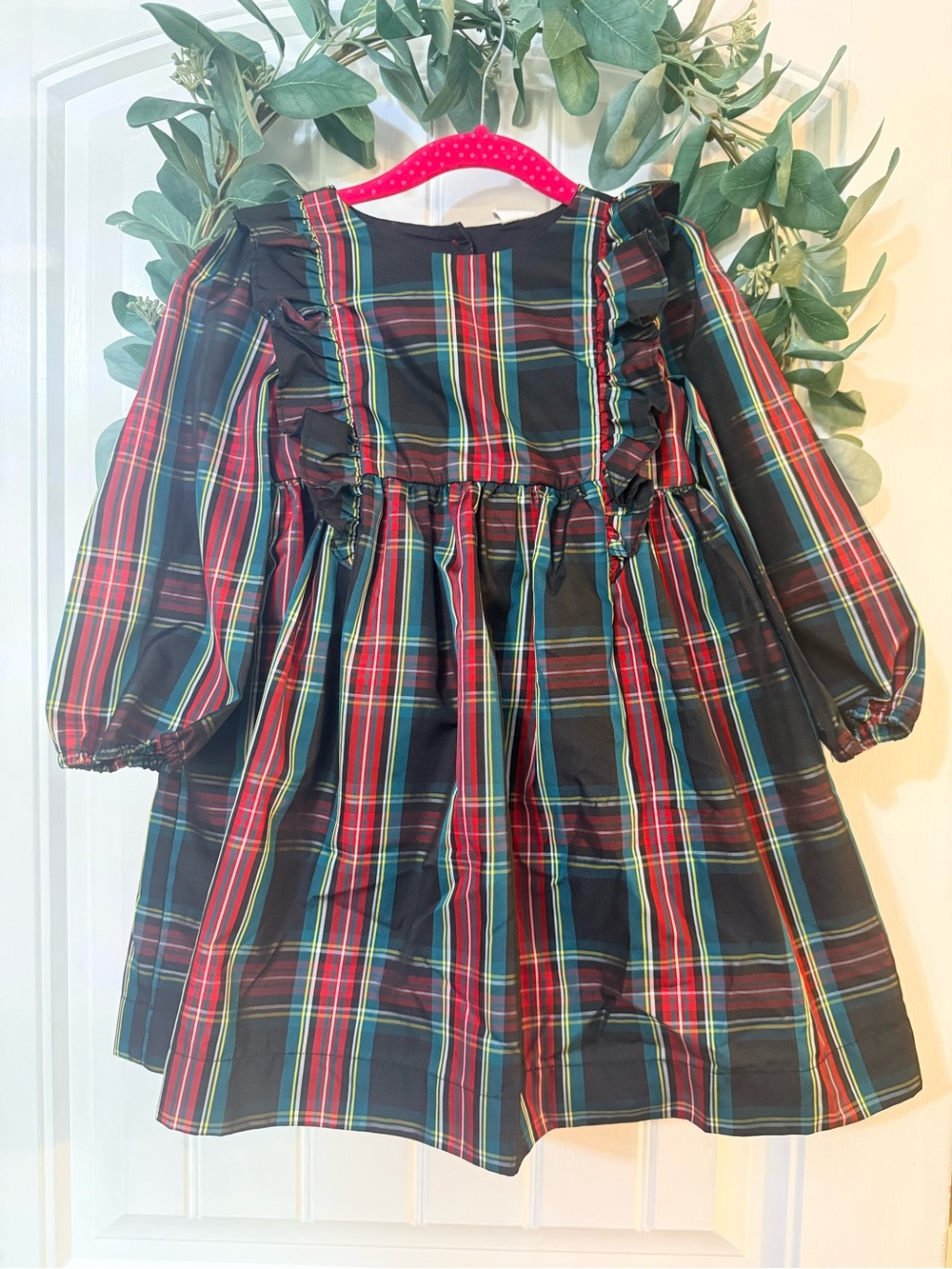 💫4/$25 • Gap Holiday Plaid Ruffle Dress in Red and Green